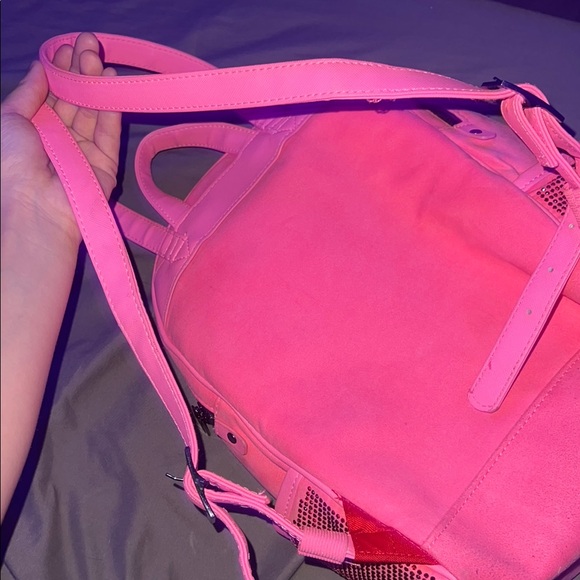 Mini Sprayground Pink Rhinestone Backpack Glamorous Design - Picture 7 of 8